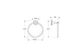 VitrA Origin Classic A4452436 Halka Havluluk, Mat Siyah